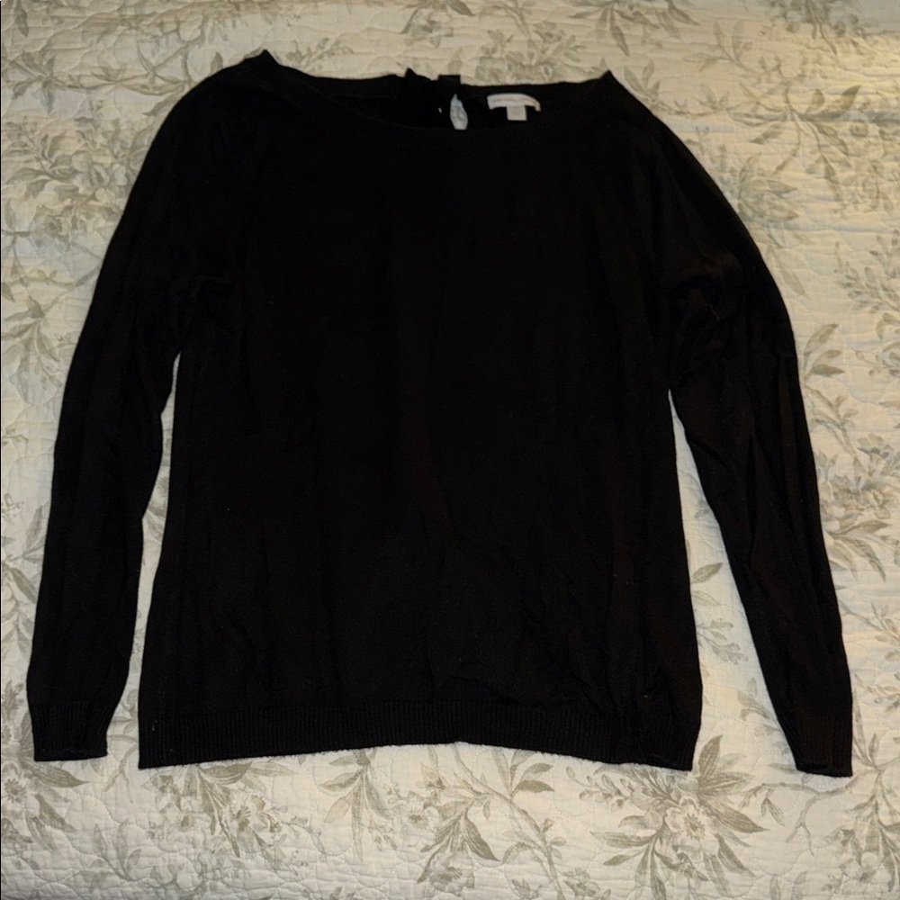 New York & Company Black Long Sleeve Top